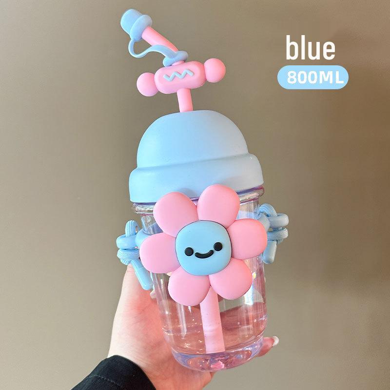 Summer Heat-Resistant Cute Straw Water Cup for Adults and Kids - Portable & Stylish