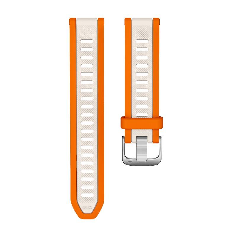 20mm Two-Tone Quick Release Silicone Strap for Garmin Forerunner 70 170 245 255 265 Venu 4 3 Vivoactive 5 Sport Replacement Band