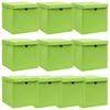 Storage Boxes with Lids 10pcs 32x32x32cm Fabric