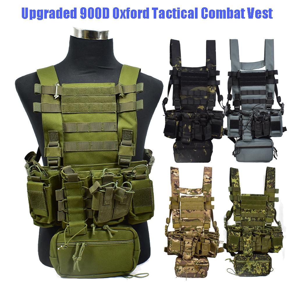 

Тактичні бойові жилети. Чоловічий мисливський жилет. Пейнтбольна гра. Пакувальна нагрудна установка зі знімною сумкою на ремінці Molle. хакі