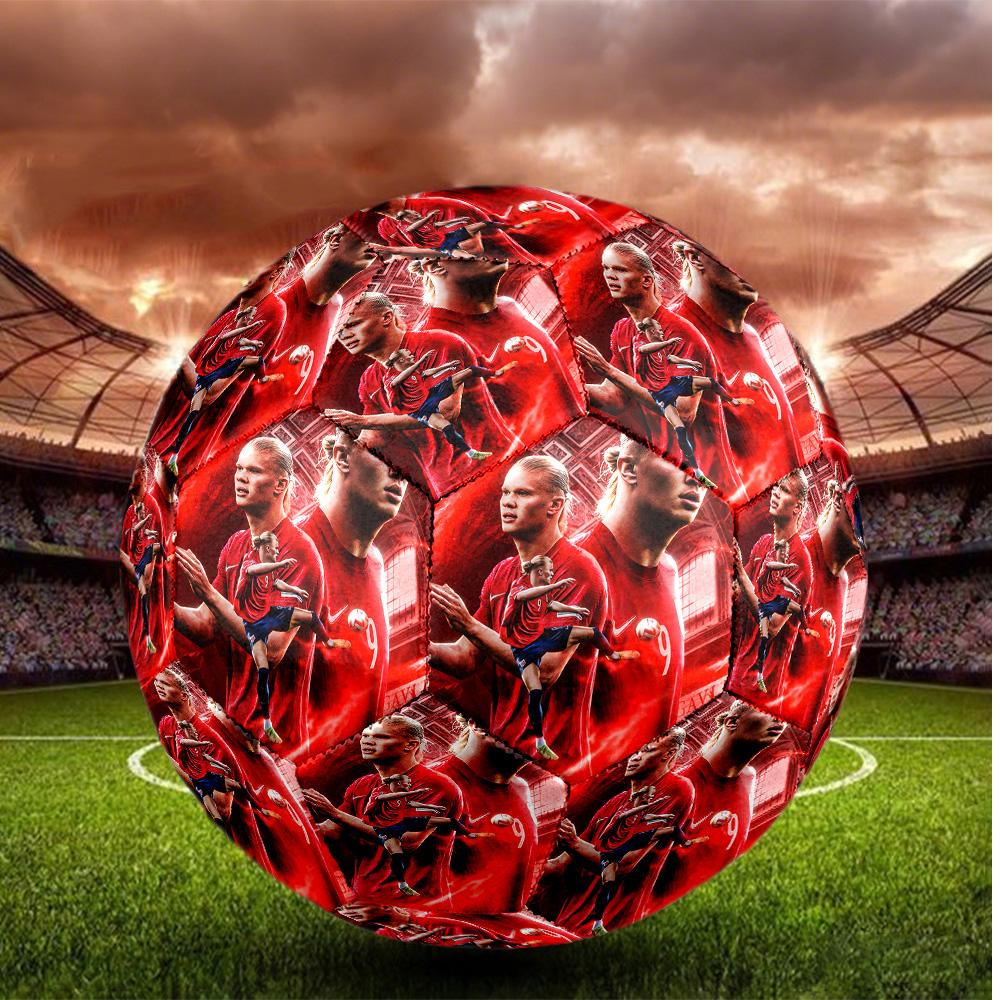Futebol Erling Haaland Tamanho 5 Bola de Futebol Alta Elasticidade Para Competição ao Ar Livre Treino Diário Brincadeira