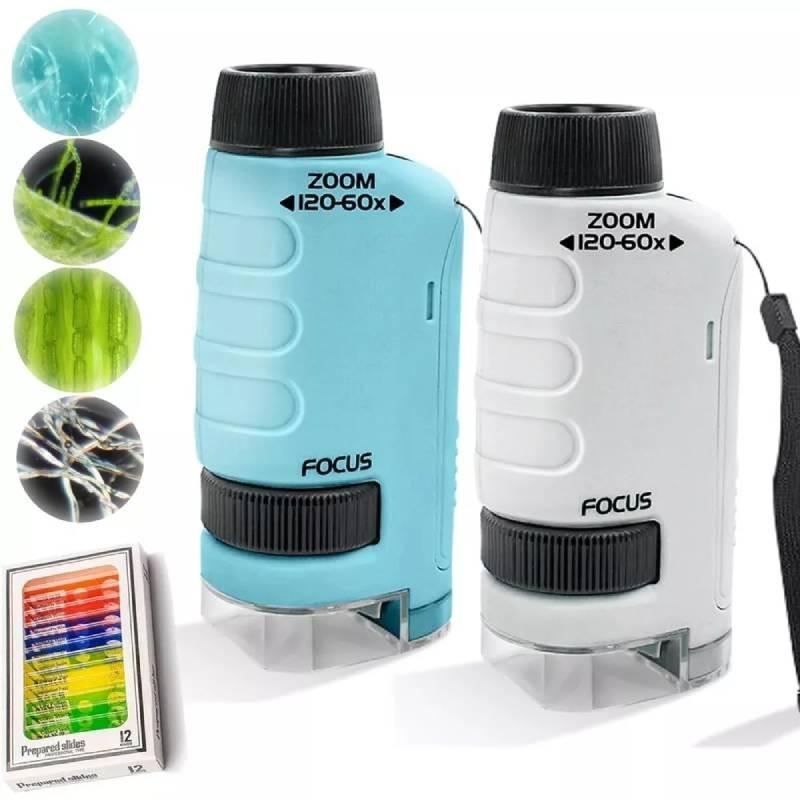Microscópio Óptico Portátil de Alta Definição Kit Científico Educacional Para Crianças