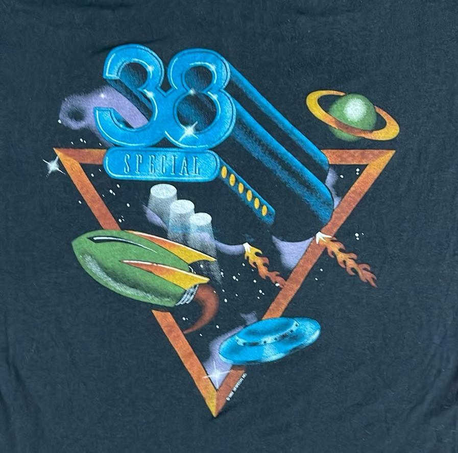 

Vtg 38 Special Special Forces Band black Unisex Cotton T-Shirt GE459 Unisex T-Shirt L