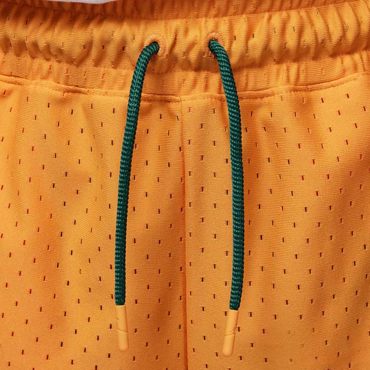 Nike Color Block Elastic Waist Comfortable Mesh Breathable Kids Shorts Kids Shorts Orange DR8097-897