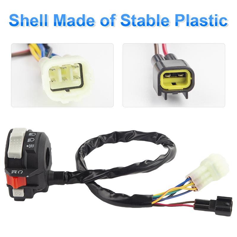 Left Handlebar Switch Engine Start Run Off Headlight for Yamaha Raptor 350 660R 5LP-83973-01-00 5LP-83973-00-00