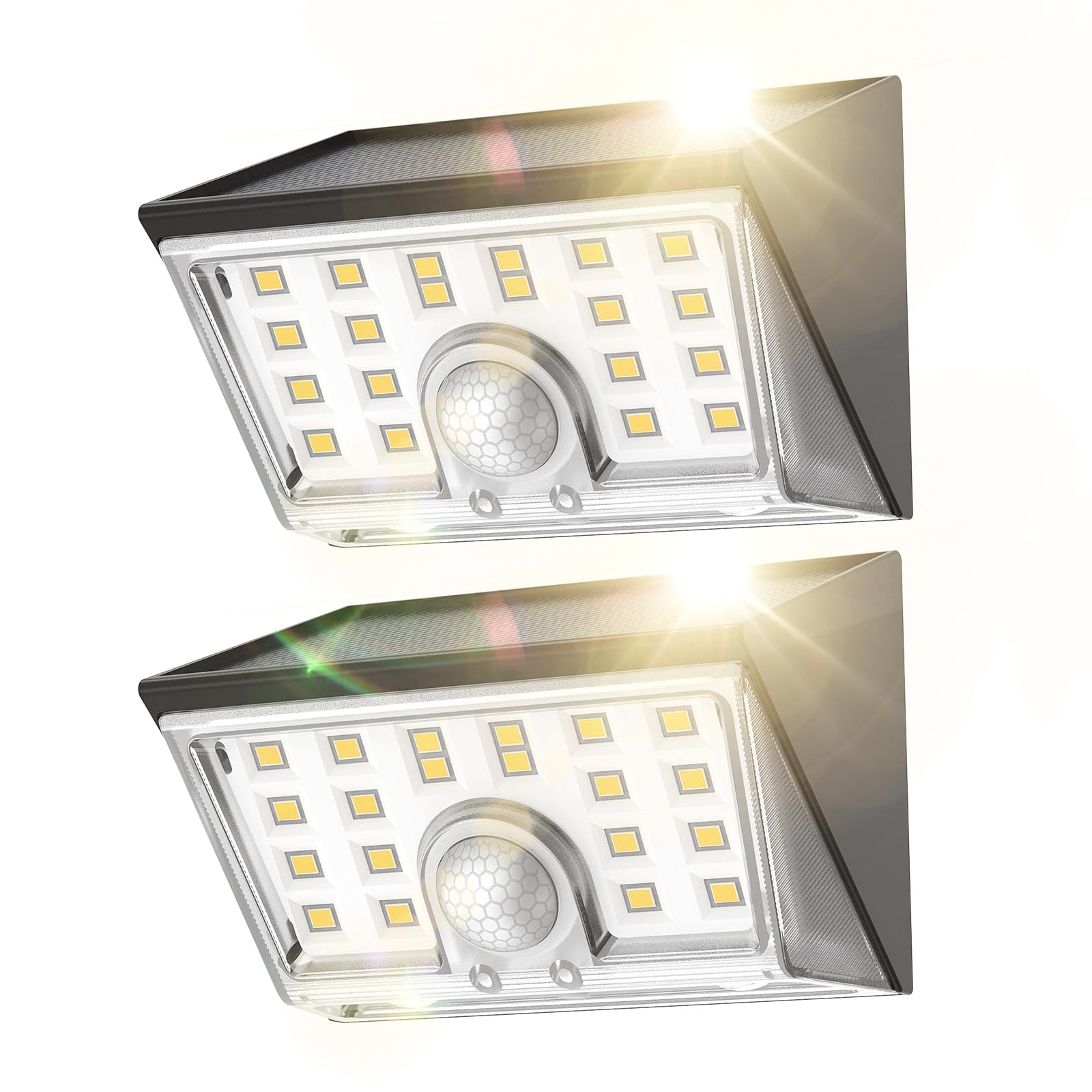 

Smiling Shark Solar Light WL06 [2025, Warm Light, Dual-Use Solar Light for Lighting and Decoration] High-Brightness Sensor Light for Outdoor