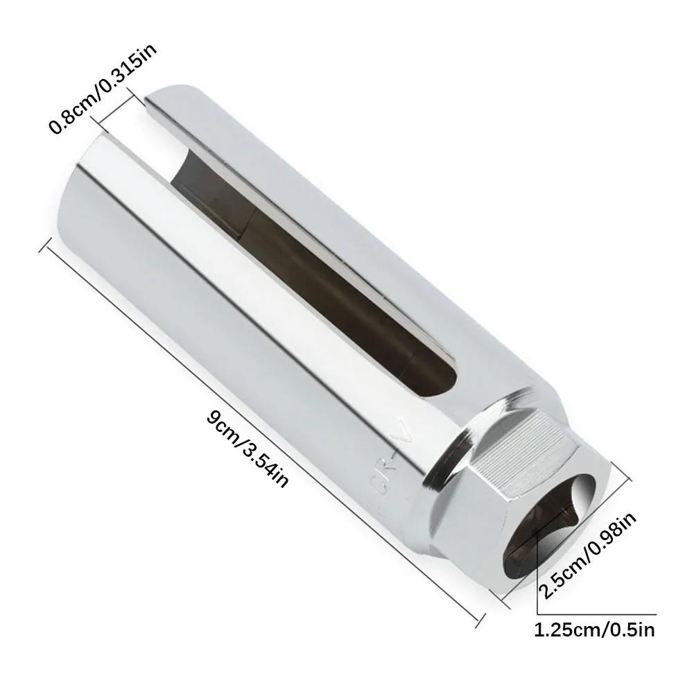 22mm kyslíková kyslíková vakuová lambda sonda, demontážní objímka, černá, úzká ústí, sada autonářadí, 1/2" pohon, 8mm drážka, CR-V ocel