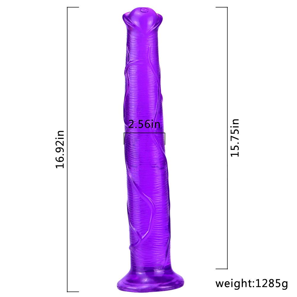 17-Zoll-Hengst-Penis, supergroß, dick, Simulationstier-Penis, weiblich, Hinterhof, männlich, Chrysantheme, Anal-Masturbationsgerät