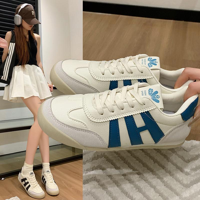 

Женские кроссовки из вулканизированной кожи, корейский дизайн, круглый носок, на шнуровке, настоящие спортивные повседневные женские кроссовки для отдыха и работы 39