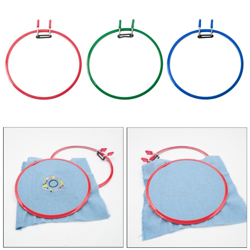 8.7'' Embroidery Hoop Spring Tension for Kids Needlecraft Household Tool