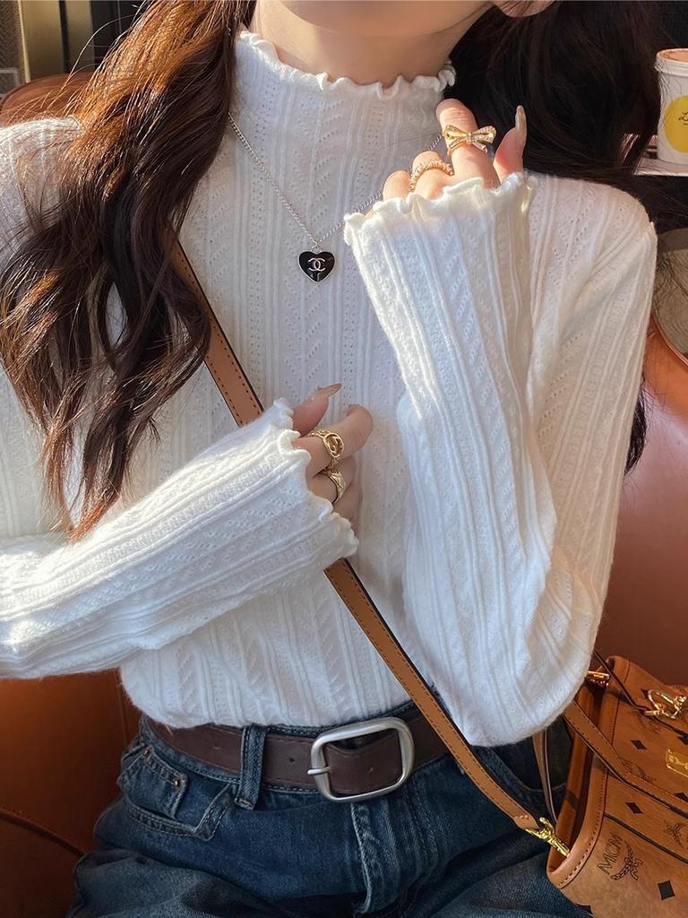 Spring Half High Neck Sweater Base Sweater Women's Knitted Sweater Top