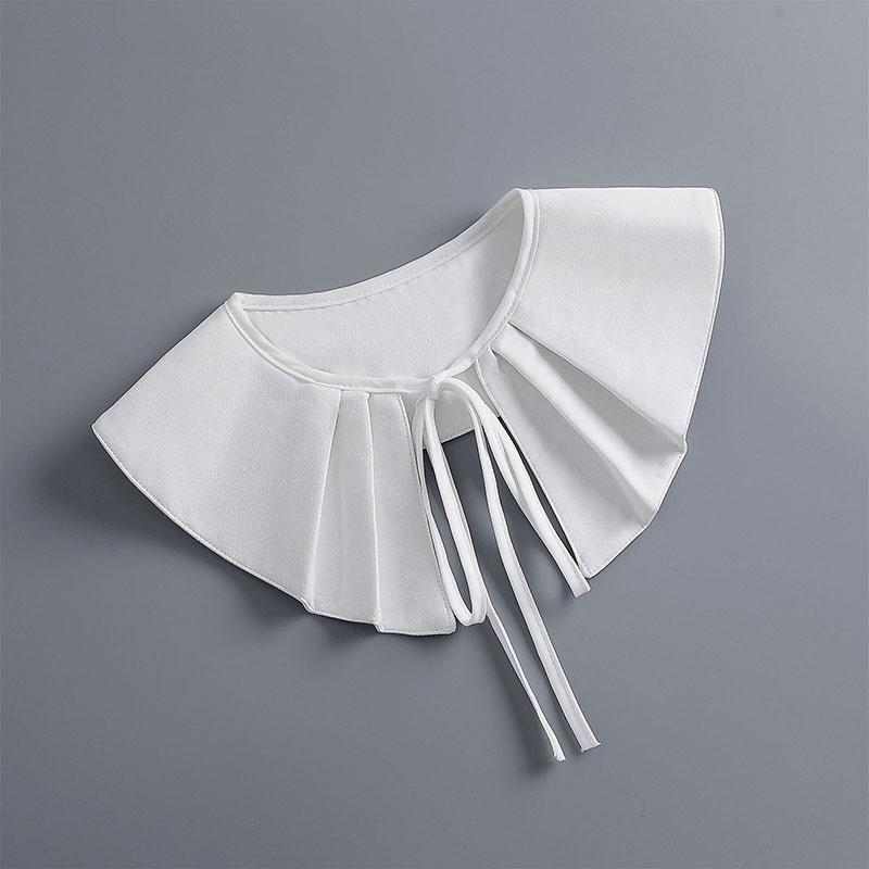 Removable Lace Doll Fake Collar Women Tie Ladies White Shawl Wrap Detachable Embroidered Lapel False Collar Clothes Accessory