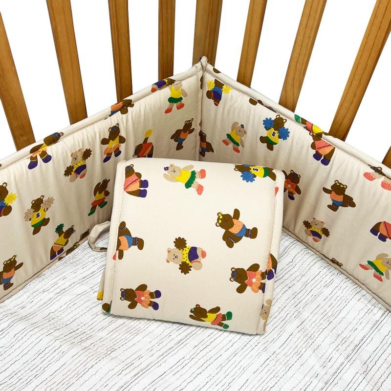 Baby Crib Bumper Pad Soft Safety Rail Guard Toddler Bed Anti-Collision Padding Set 4pcs