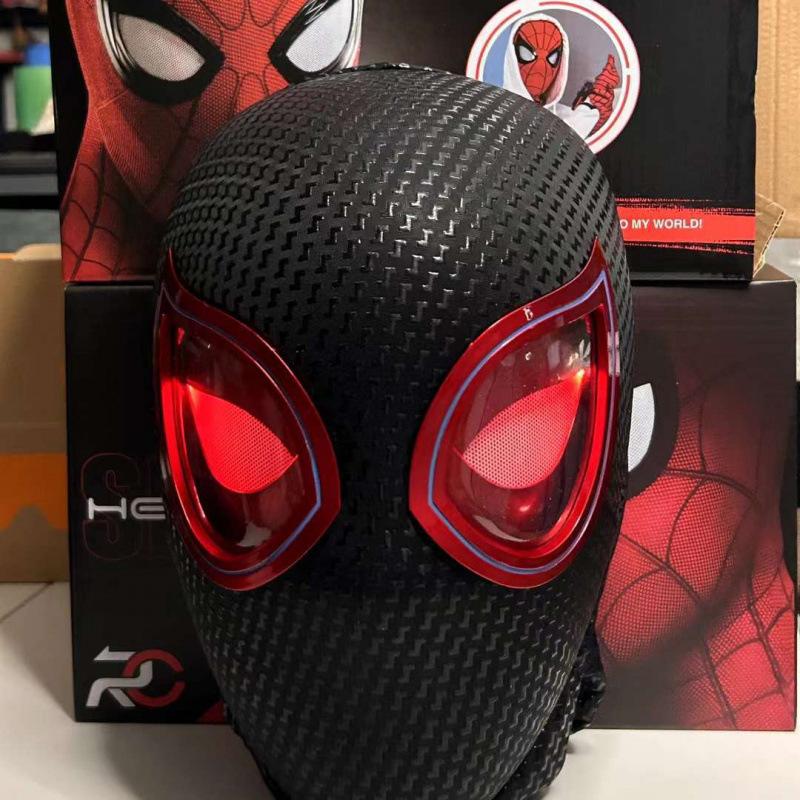 Miles Spider-Man Headgear Electric Eyes Movable Across the Universe Blinking Face Mask
