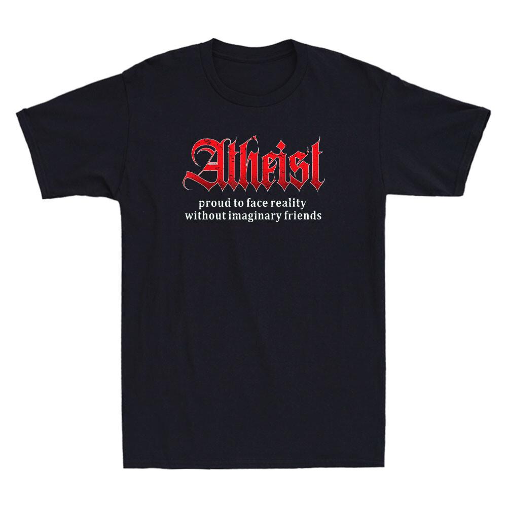 

Proud Atheist Atheism Religion Science Agnostic Freethinker Retro Men s T-Shirt Unisex T-Shirt XXXXL