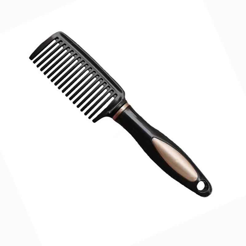 Black and Gold Anti-Static Hair Brush Set with Massage Function for Curly Hair Care