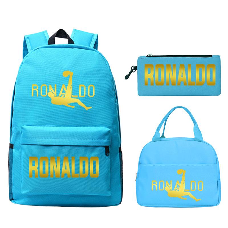 Star Peripheral Printing Primary And Secondary School Students Schoolbag Leisure Pencil Bag Children'S Portable Meal Bag Set