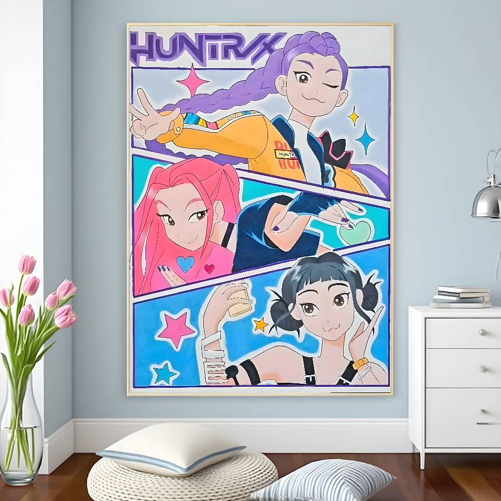 KPop D-Demon H-Hunters plakát HD samolepicí voděodolné plakáty všestranná dekorace do domácností, barů, hotelů a dalších věcí