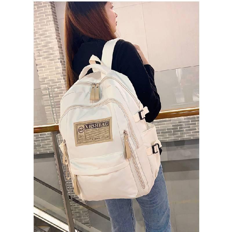 Stylish Nylon School Backpack For High School And College Students With Lightweight Design