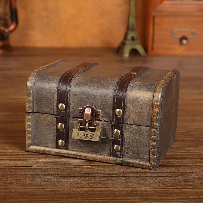 Vintage Wooden Jewelry Box For Necklaces Earrings And Accessories Personalized Storage Gift Box Decorative Packaging Box