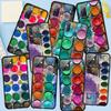 Hoesje voor Samsung Galaxy S25 S24 S23 iPhone 16 15 Xiaomi Redmi Note 14 13 12 16E 11 Pro Max OPPO Moto Huawei Paintbox Palette Water Color Pallet Cover