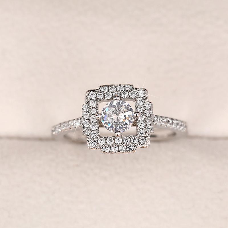 Lindon – bague classique en alliage de cuivre et Zircon, bijoux pour dames, cadeau de fête de promesse de mariage