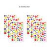6 Sheets Colorful Stickers Pack Mini Star Heart Dots Self-adhesive Paper Marker Notes Decoration for Diary Album Reward