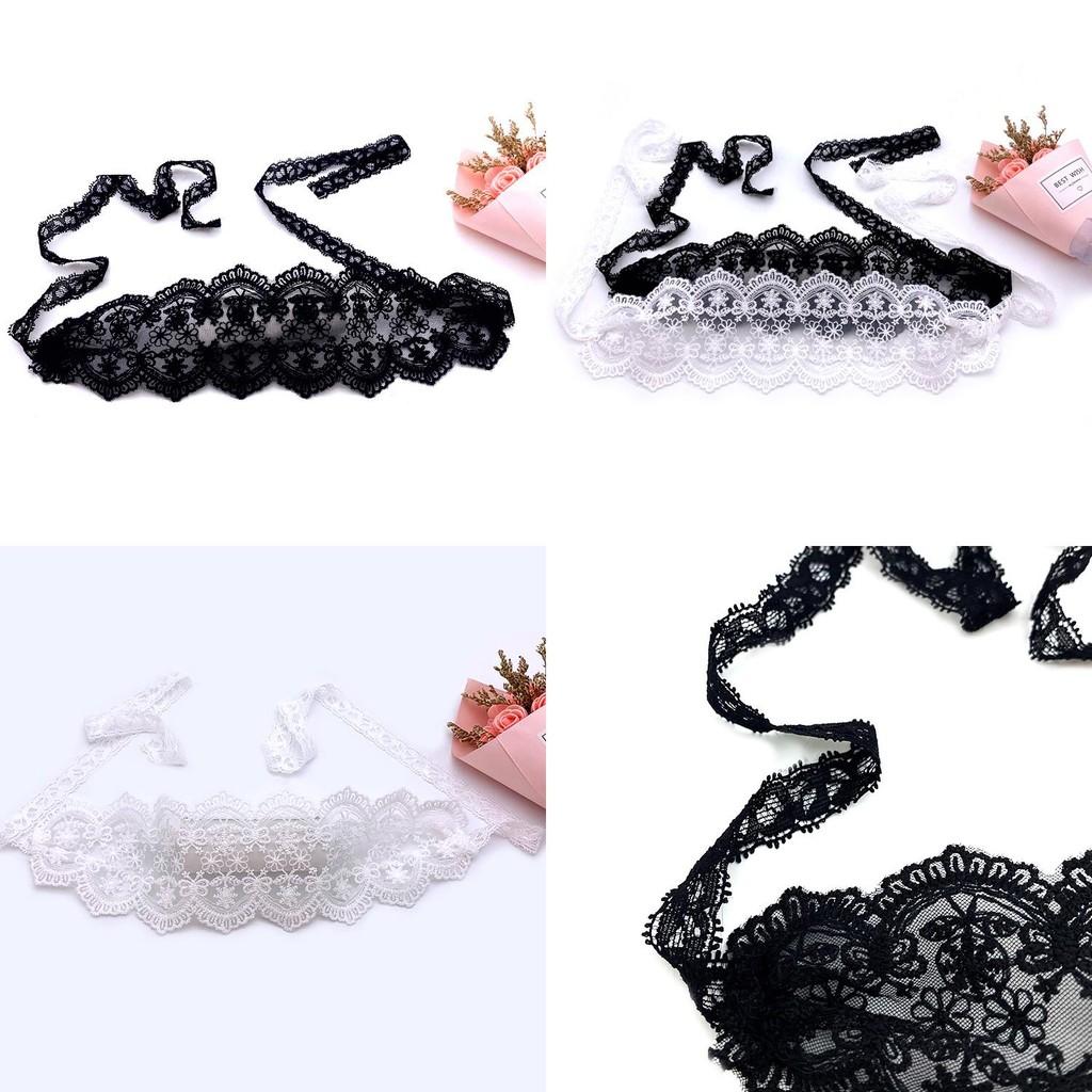 French Style Vintage Perspective Embroidered Ribbon Lace Eye Cover Adults For