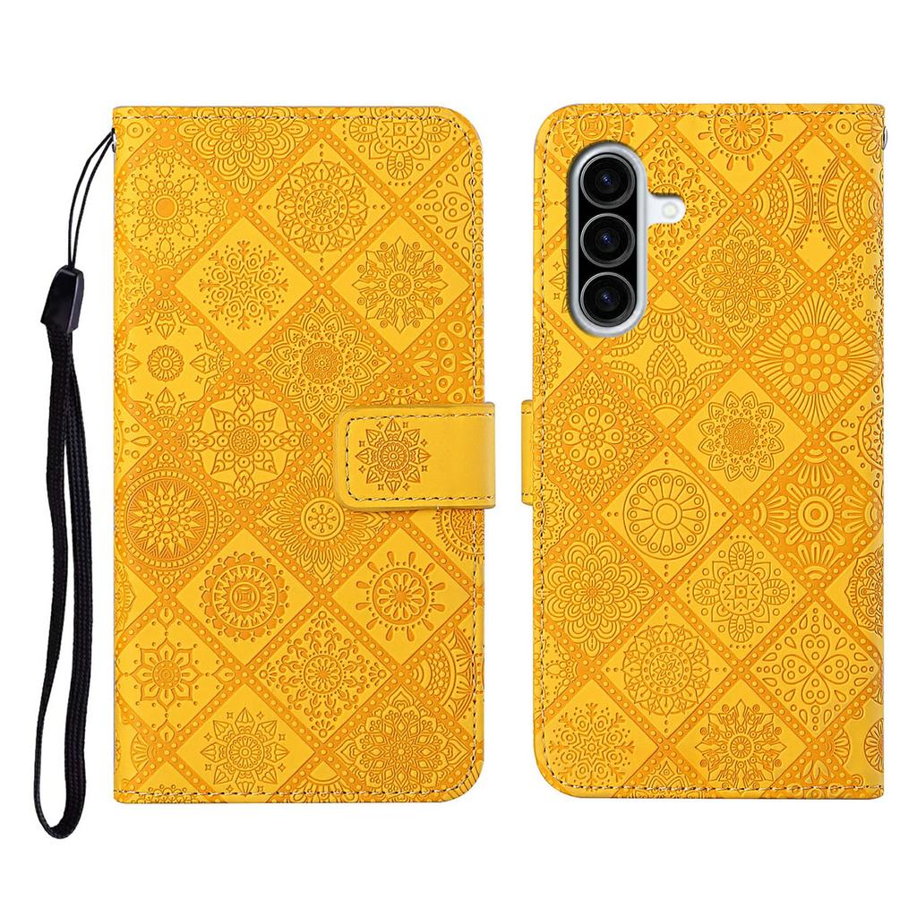 For Samsung Galaxy A36 5G Case Leather Case Ethnic Style Wallet Phone Cover with Strap