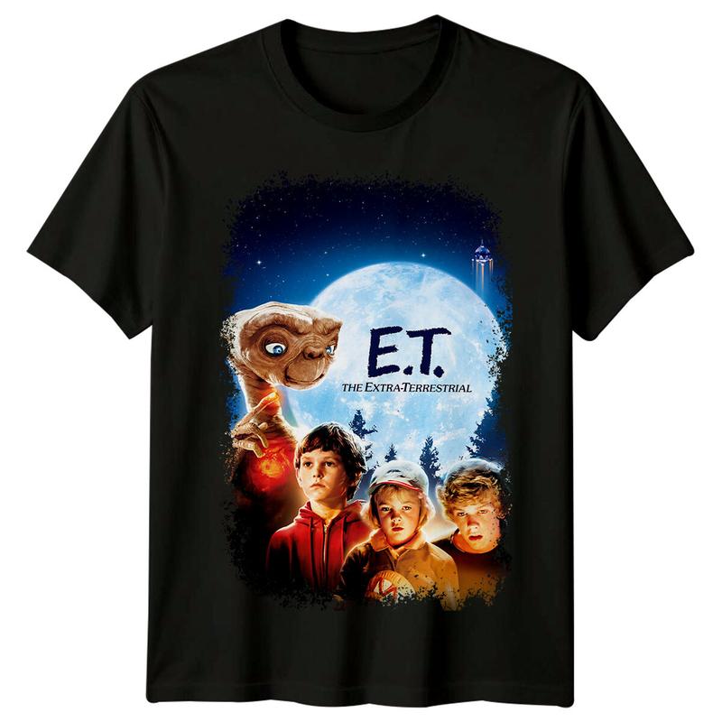 

ET the Extra-Terrestr wbr/ ial (1982) Movie Poster Inspired Unisex T-Shirt Retro 80s Tee M