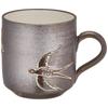 Maeken Kyo-yaki, Kiyomizu-yaki, Seiho-gama Mug, Approx. 250ml, Happiness Series, Swallow Design, Yakishime, Made In Japan