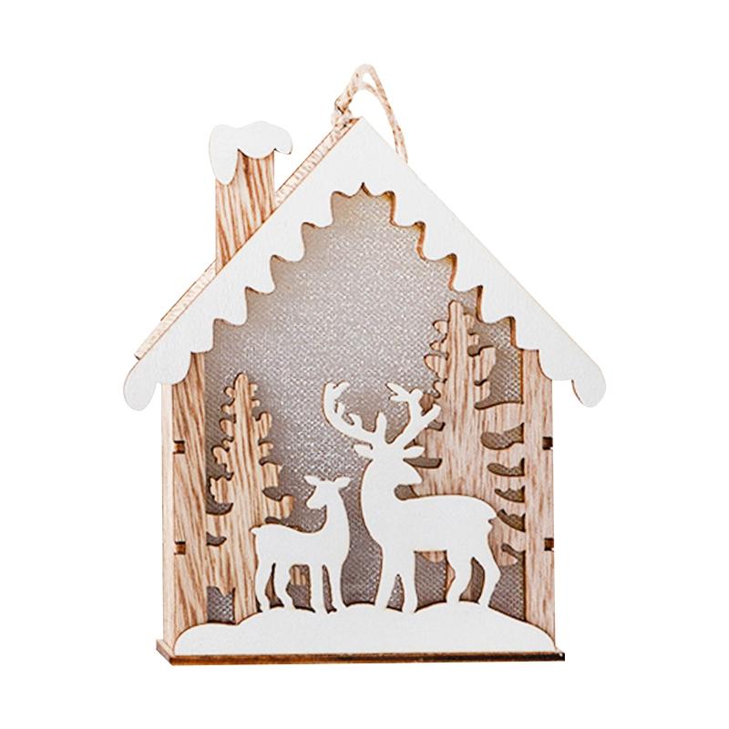 

Рождественский вид на снег, деревянный дом, моделирование, подвесная веревка, украшение, кулон, ночник, настенный декоративный светильник для вечеринки, декоративная опора