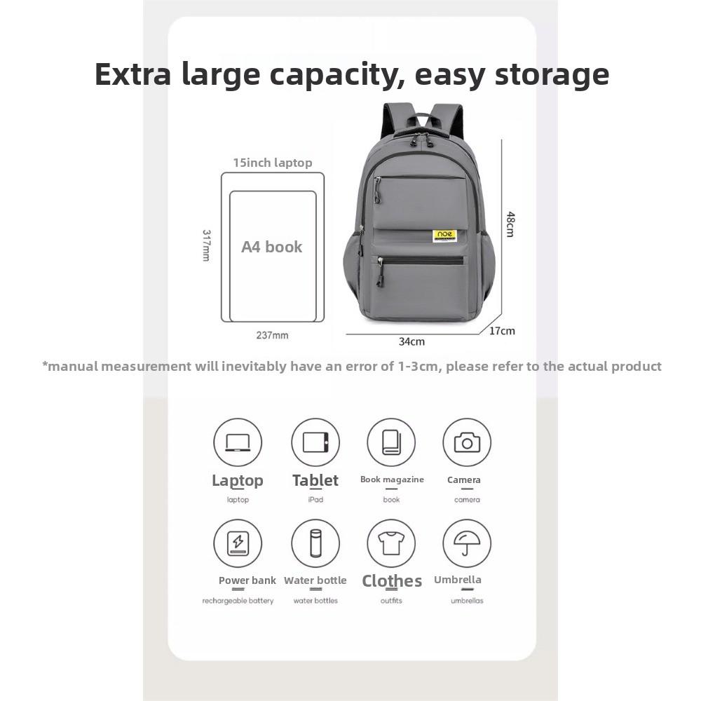 Backpack Casual Backpack High School School Bag Simple Computer Bag Men's Large Capacity Outdoor Travel Bag