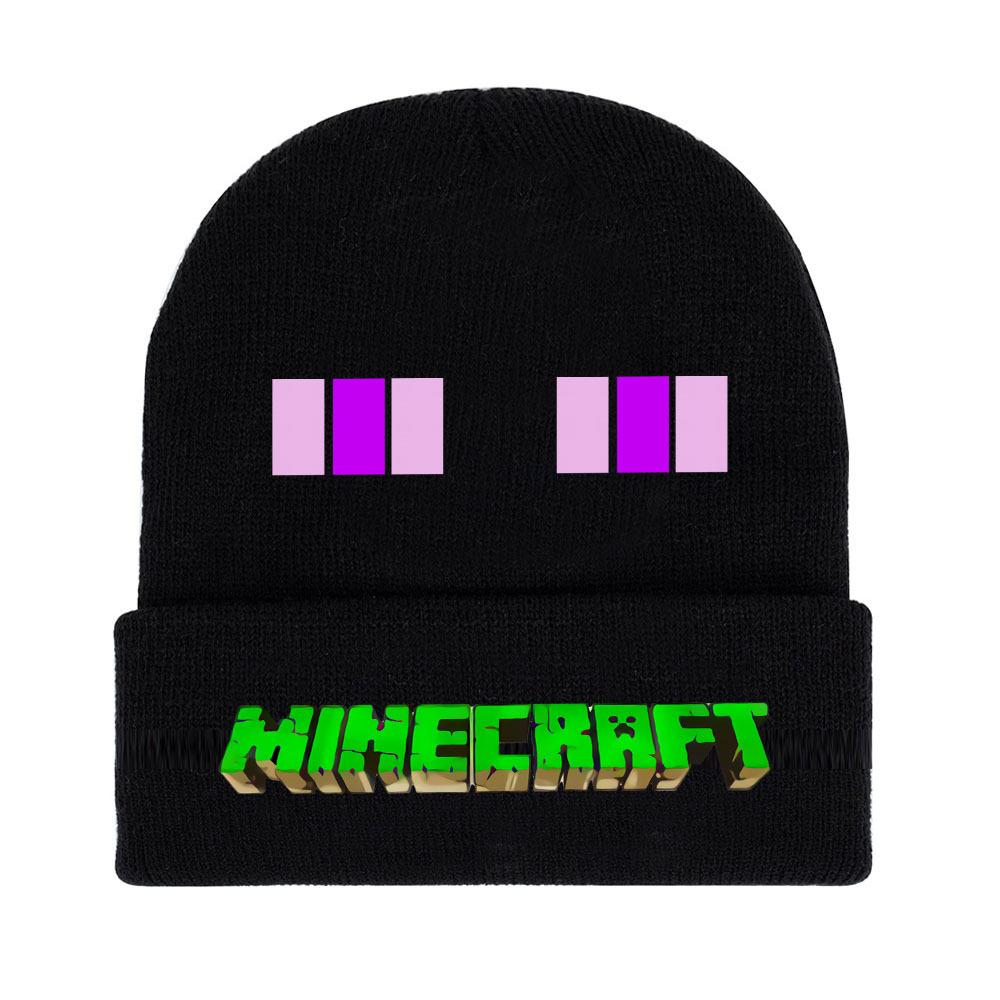 Winterbedruckte Strickmütze mit Rollkanten, geeignet für Männer und Frauen