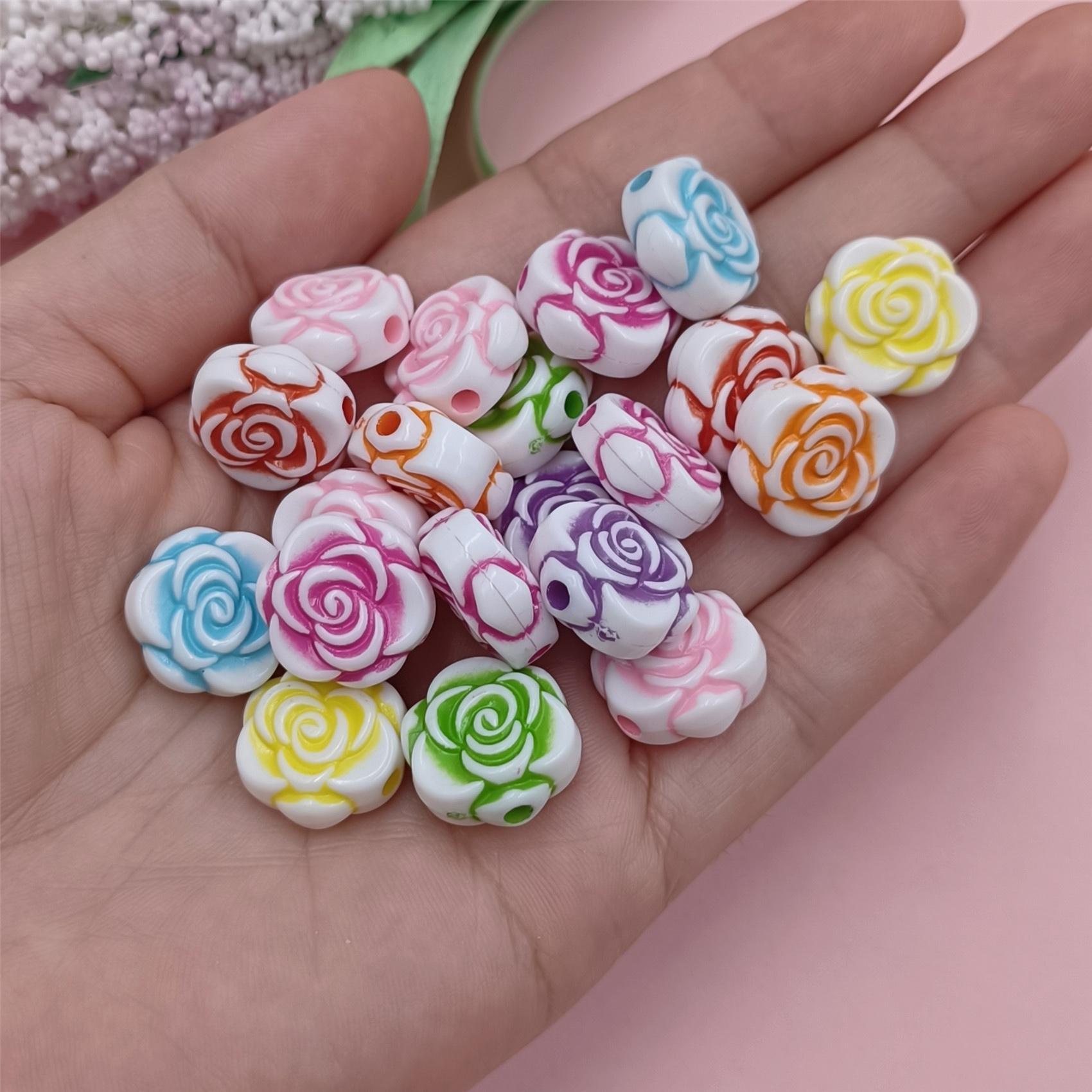 

Приладдя для домашньої вечірки Gilrs Ручна робота Сніжинки Намисто Браслет Ювелірні вироби Подарунки Акрилові Розсипні Намистини Жінки Квітка Ракушка 50 шт. Зроби сам Flower 2/16mm*16mm