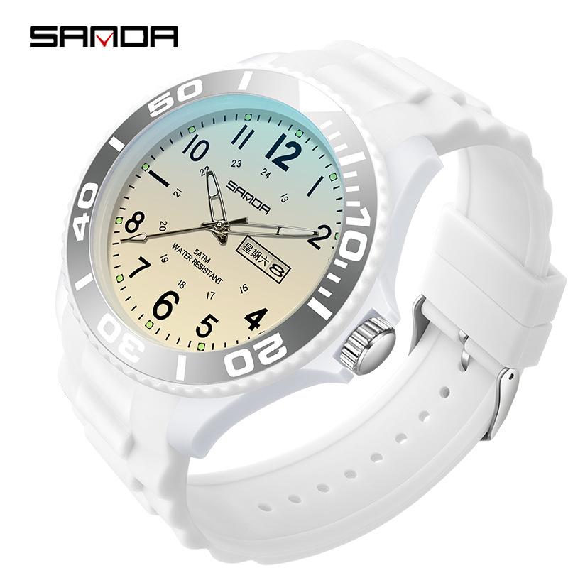 Orologio al Quarzo Luminoso Sanda: Orologio da polso digitale sportivo unisex impermeabile