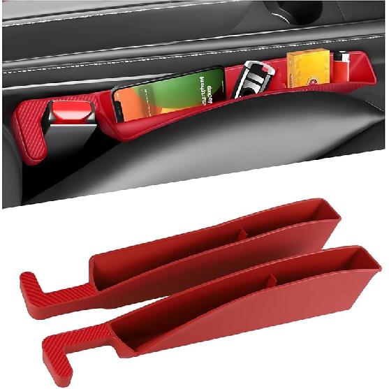 2PCS Car Seat Gap Filler Organizer, Car Seat Organizer, Multifunctional Seat Gap Storage Box For Phone Key, Fill The Gap & Stop Things From Dropping,