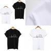 Hochwertiges Sommer Damen Rundhals T-Shirt mit Print und modischem Herzschlag-Design