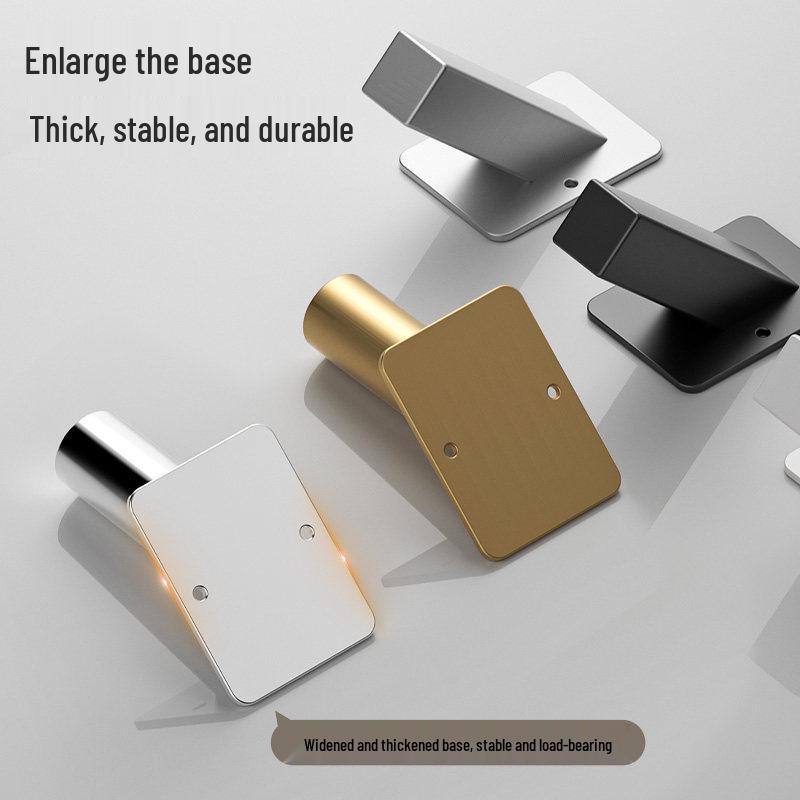Stainless Steel No-Drill Wall Hook for Coats and Hats