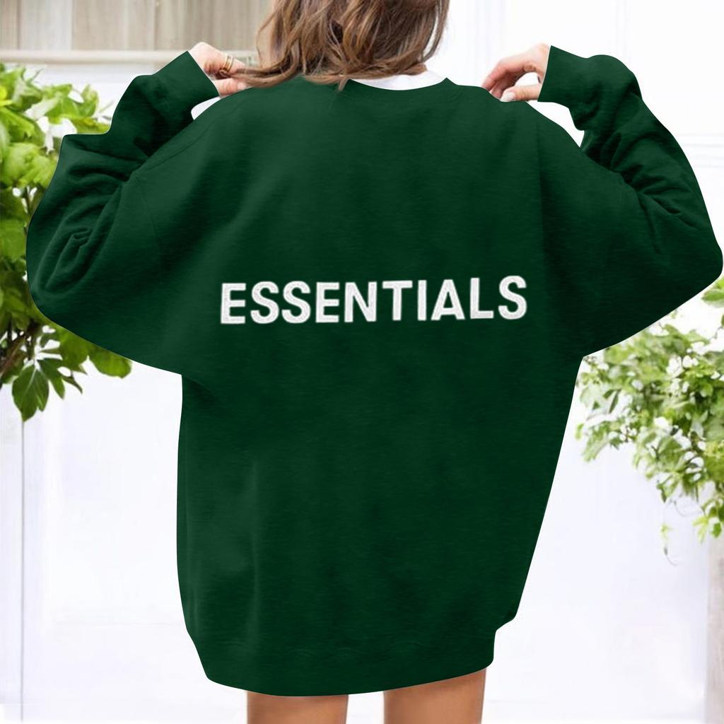 Sudadera con Capucha Casual de Manga Larga Holgada con Estampado Unisex y Cuello Redondo