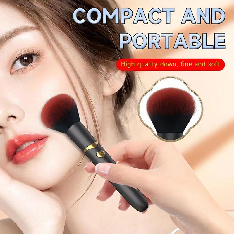 2 In 1 Electric Foundation Brush Vibration Makeup Brush Multi-Function Soft Fluffy Portable Rechargeable Detail Makeup Tools
