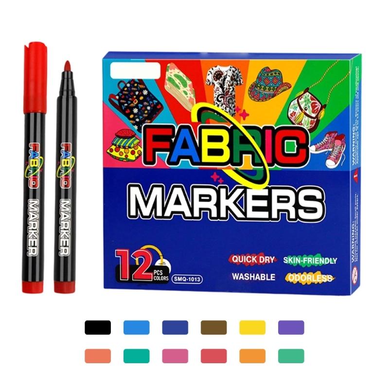 Permanent Markers, Mediums Point Assorted Color Permanent Markers, Works on Fabric, Plastic, Wood for Coloring, Marking