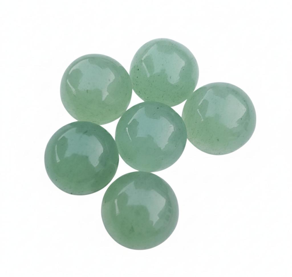 Natural Green Aventurine Round Flat Cabochon Gemstone for Jewelry Making