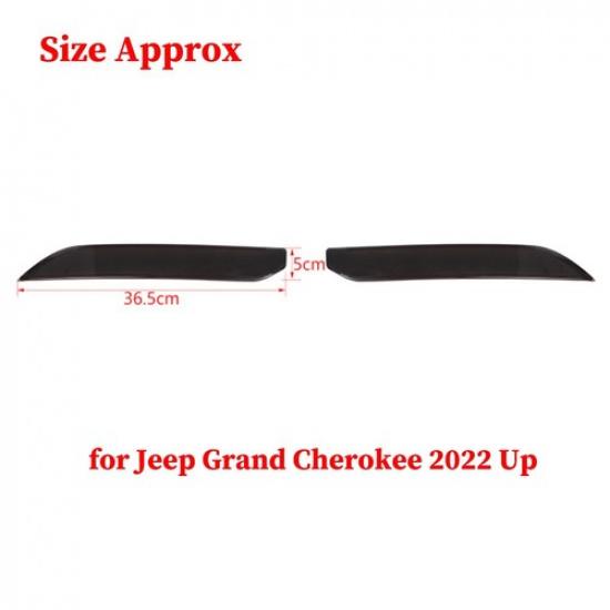 Rear Fog Light Bezel Decor Cover Trim for Jeep Grand Cherokee + Smoked Black