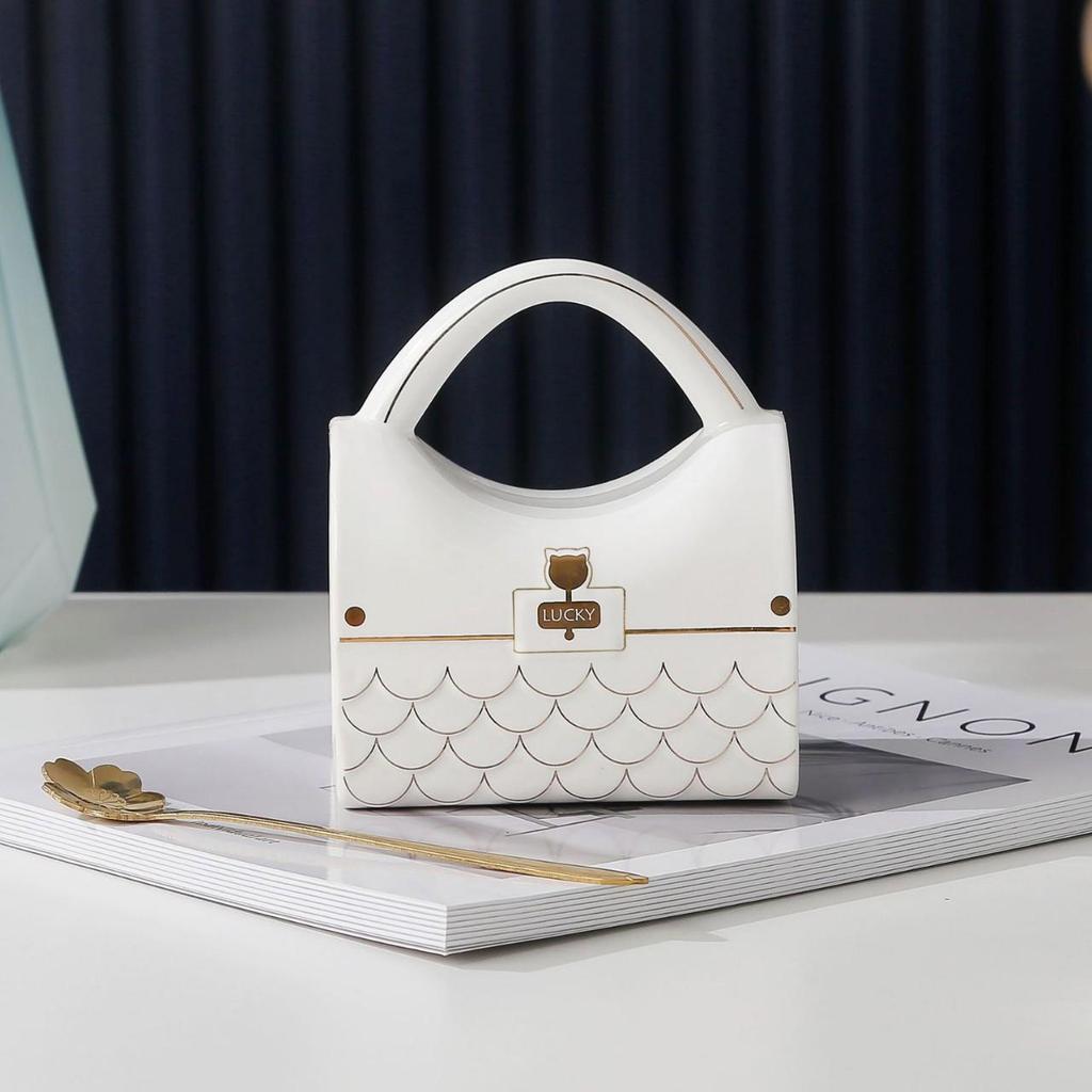 Elegant Ceramic Mug Set: Unique Handbag Design for Office or Home Use