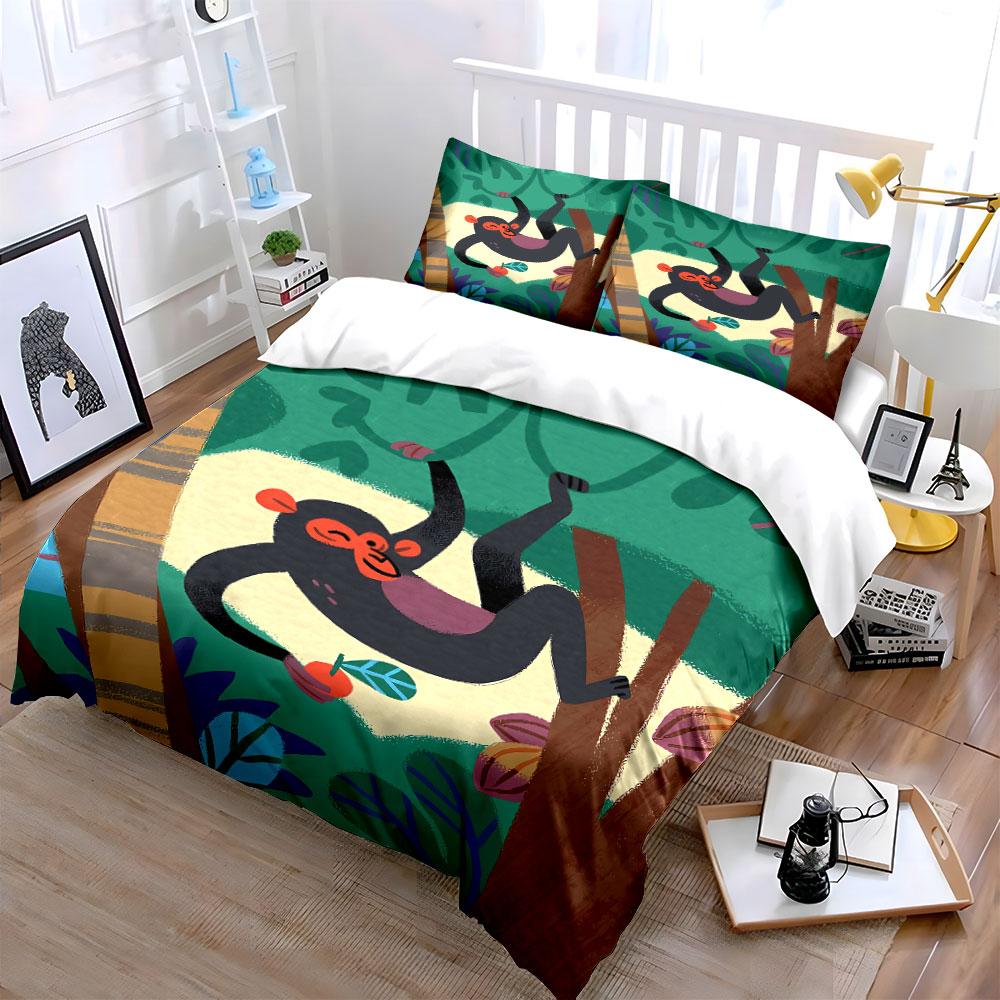 Monkey On Tree Branches. Bedding Sets Duvet Cover Sets Duvet Covers Pillowcases(1* Duvet Cover 2* Pillowcases Without Duvet Insert)