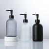 Frosted Glass Soap Dispenser Bottle