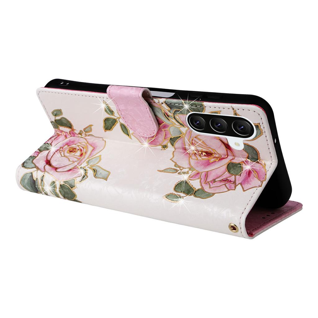 For Samsung Galaxy A37 5G Case RFID Blocking Flower Leather Phone Cover