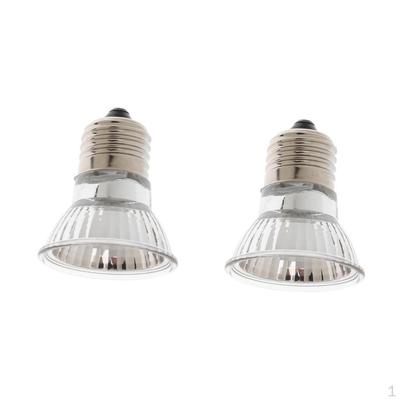 2pcs E27 220-240V UVA UVB Pet Reptile Halogen Spotlights Basking