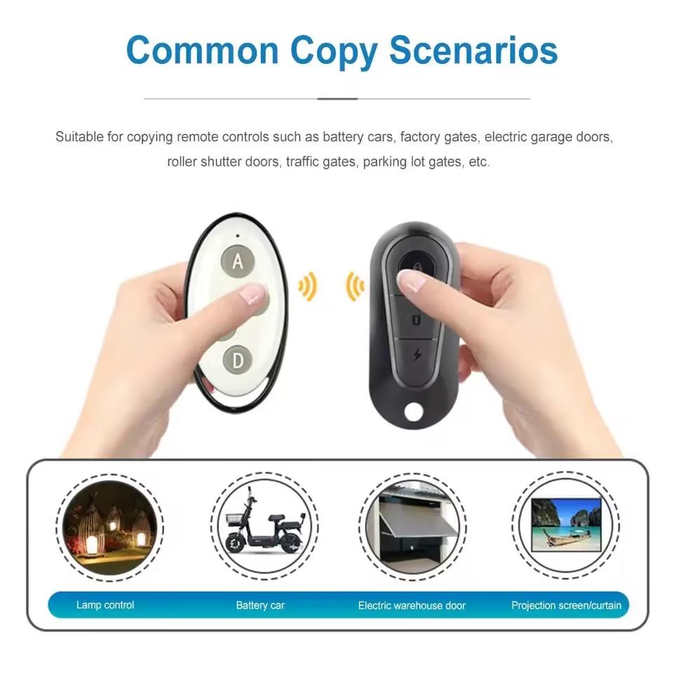 3 Channel Wireless RF Remote Control 315mhz 430mhz 433Mhz Copy Code Garage Gate Duplicator Key Electrical Door Remote Opener